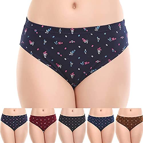 Women's Pure Cotton Printed Panties Briefs Combo (Pack of 5) Multicolor  Size 80cm – SAHI COLLECTIONS